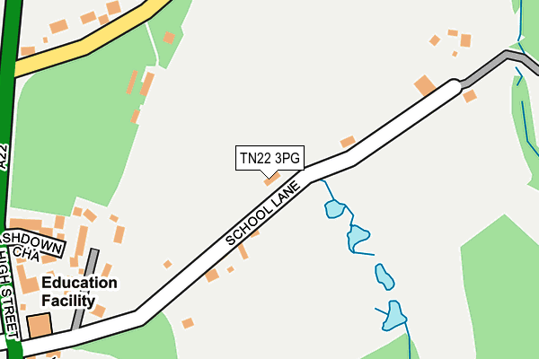 TN22 3PG map - OS OpenMap – Local (Ordnance Survey)
