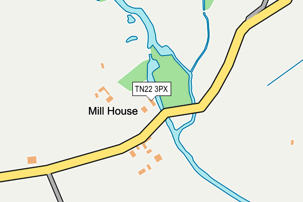 TN22 3PX map - OS OpenMap – Local (Ordnance Survey)