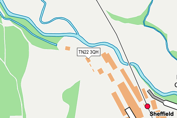 TN22 3QH map - OS OpenMap – Local (Ordnance Survey)