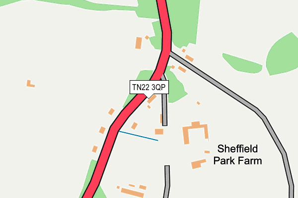 TN22 3QP map - OS OpenMap – Local (Ordnance Survey)