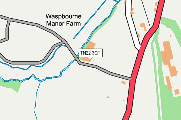 TN22 3QT map - OS OpenMap – Local (Ordnance Survey)