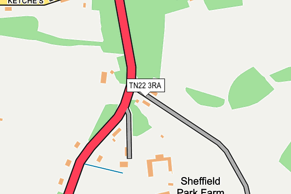 TN22 3RA map - OS OpenMap – Local (Ordnance Survey)