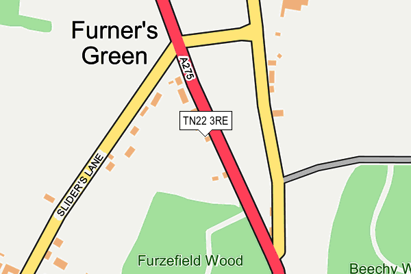 TN22 3RE map - OS OpenMap – Local (Ordnance Survey)