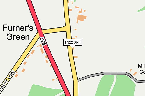 TN22 3RH map - OS OpenMap – Local (Ordnance Survey)
