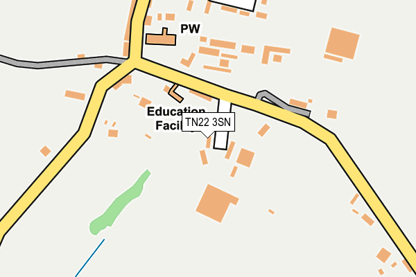 TN22 3SN map - OS OpenMap – Local (Ordnance Survey)