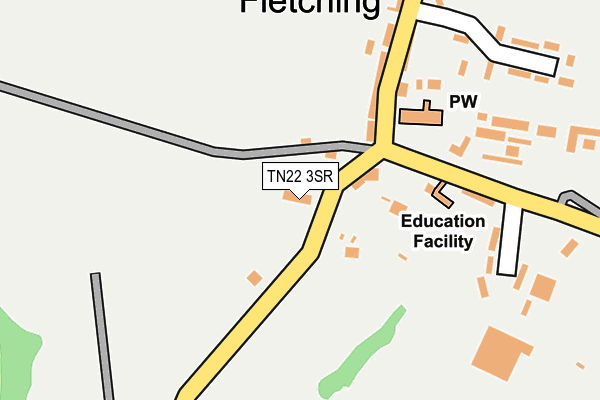 TN22 3SR map - OS OpenMap – Local (Ordnance Survey)