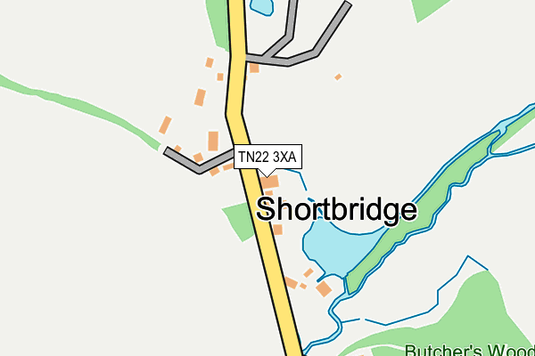 TN22 3XA map - OS OpenMap – Local (Ordnance Survey)