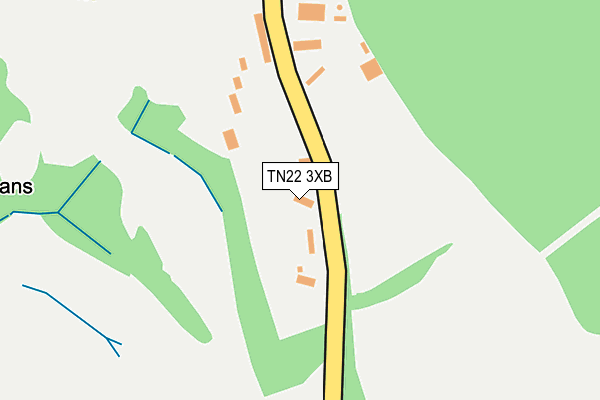 TN22 3XB map - OS OpenMap – Local (Ordnance Survey)
