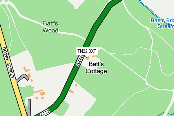 TN22 3XT map - OS OpenMap – Local (Ordnance Survey)