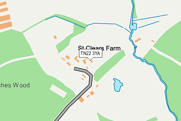 TN22 3YA map - OS OpenMap – Local (Ordnance Survey)