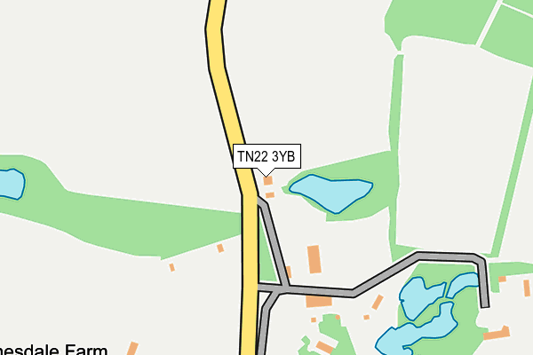 TN22 3YB map - OS OpenMap – Local (Ordnance Survey)