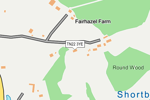 TN22 3YE map - OS OpenMap – Local (Ordnance Survey)