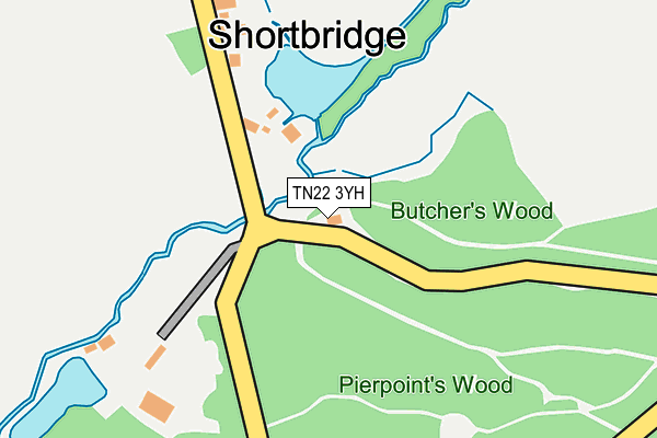 TN22 3YH map - OS OpenMap – Local (Ordnance Survey)