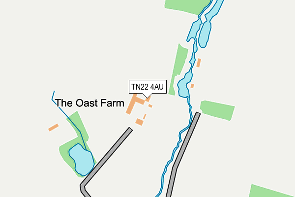TN22 4AU map - OS OpenMap – Local (Ordnance Survey)