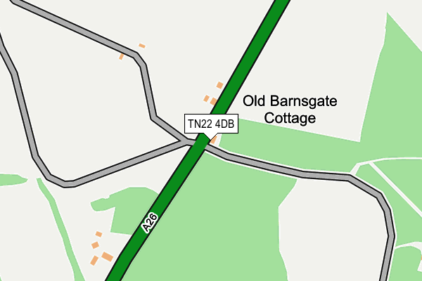 TN22 4DB map - OS OpenMap – Local (Ordnance Survey)