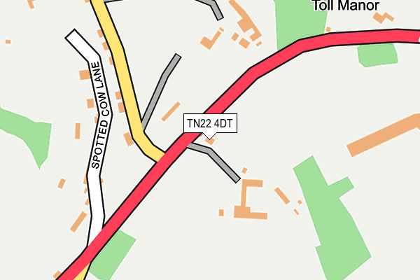 TN22 4DT map - OS OpenMap – Local (Ordnance Survey)