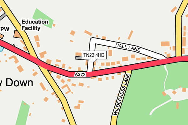 TN22 4HD map - OS OpenMap – Local (Ordnance Survey)