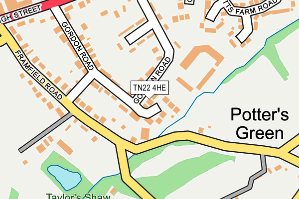 TN22 4HE map - OS OpenMap – Local (Ordnance Survey)