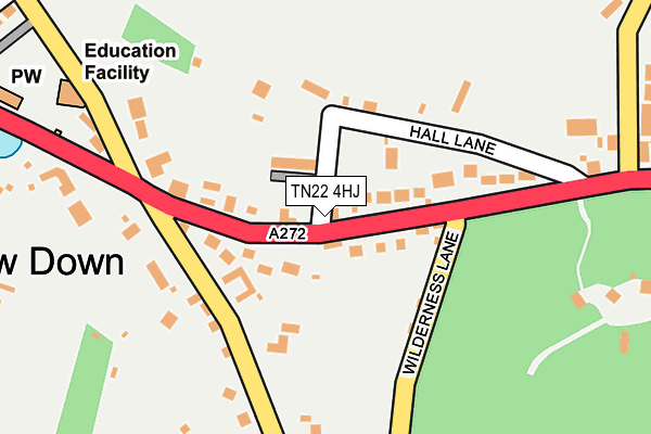 TN22 4HJ map - OS OpenMap – Local (Ordnance Survey)