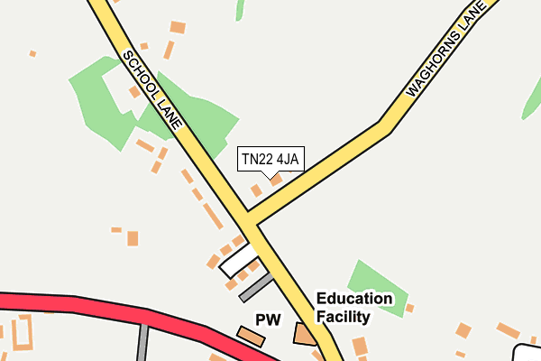 TN22 4JA map - OS OpenMap – Local (Ordnance Survey)