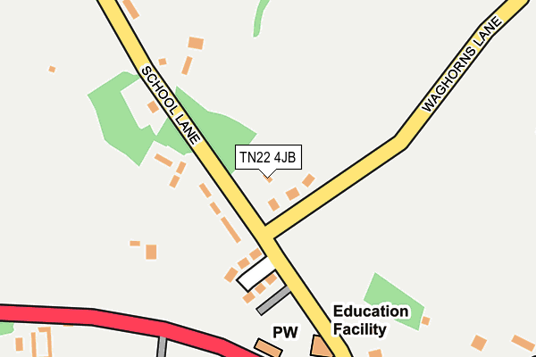 TN22 4JB map - OS OpenMap – Local (Ordnance Survey)