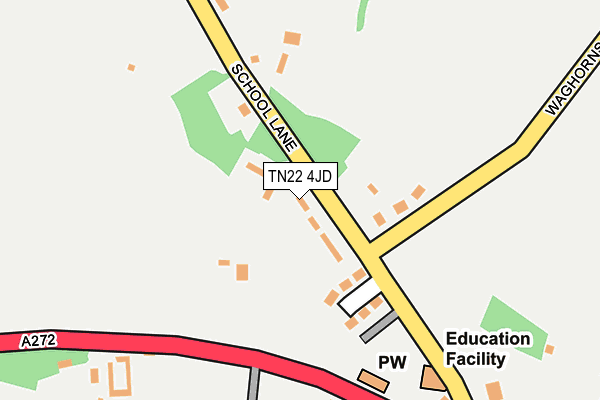 TN22 4JD map - OS OpenMap – Local (Ordnance Survey)