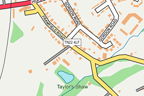 TN22 4LF map - OS OpenMap – Local (Ordnance Survey)