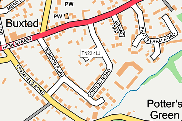 TN22 4LJ map - OS OpenMap – Local (Ordnance Survey)