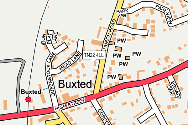 TN22 4LL map - OS OpenMap – Local (Ordnance Survey)