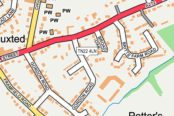 TN22 4LN map - OS OpenMap – Local (Ordnance Survey)