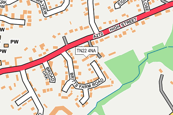 TN22 4NA map - OS OpenMap – Local (Ordnance Survey)