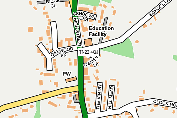 TN22 4QJ map - OS OpenMap – Local (Ordnance Survey)