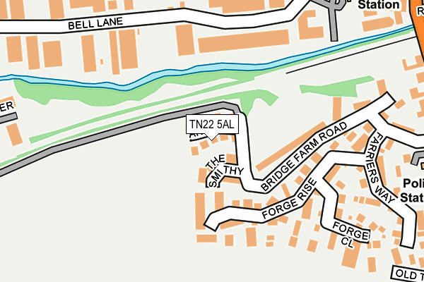 TN22 5AL map - OS OpenMap – Local (Ordnance Survey)