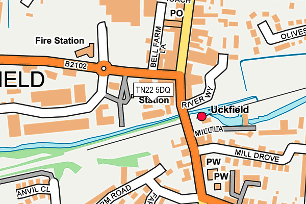 TN22 5DQ map - OS OpenMap – Local (Ordnance Survey)