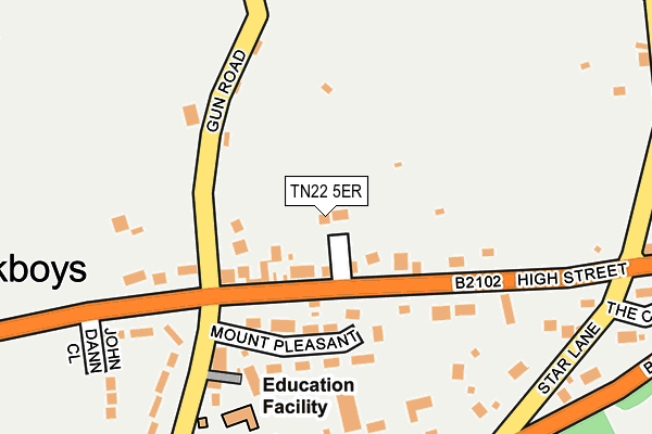 TN22 5ER map - OS OpenMap – Local (Ordnance Survey)