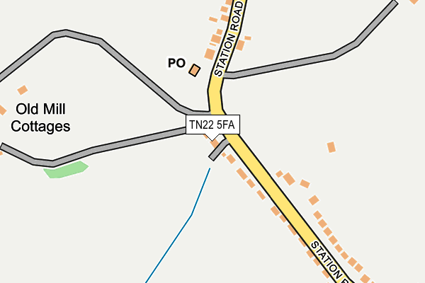 TN22 5FA map - OS OpenMap – Local (Ordnance Survey)