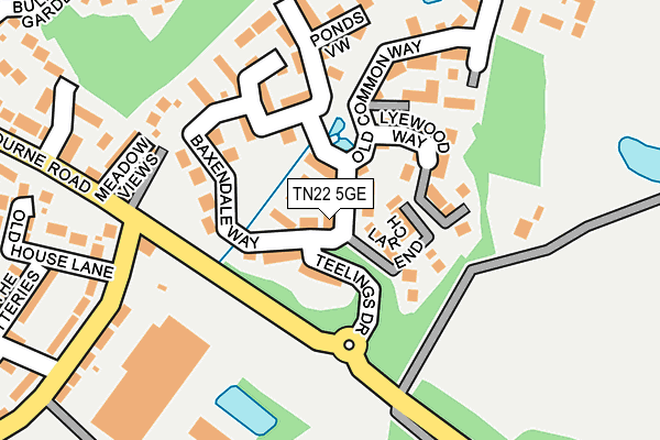 TN22 5GE map - OS OpenMap – Local (Ordnance Survey)