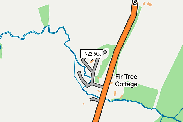 TN22 5GJ map - OS OpenMap – Local (Ordnance Survey)