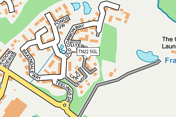 TN22 5GL map - OS OpenMap – Local (Ordnance Survey)