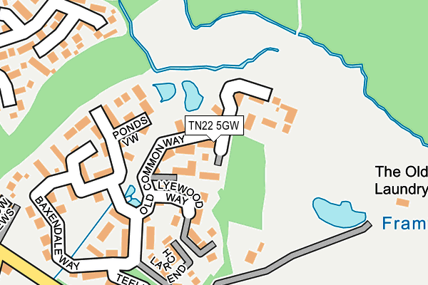 TN22 5GW map - OS OpenMap – Local (Ordnance Survey)
