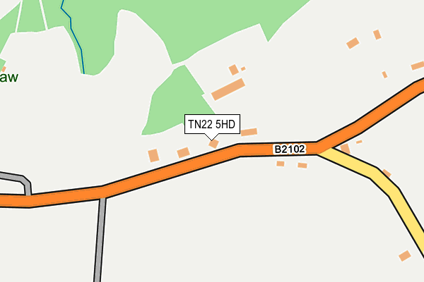 TN22 5HD map - OS OpenMap – Local (Ordnance Survey)