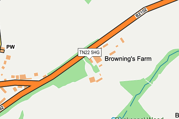 TN22 5HG map - OS OpenMap – Local (Ordnance Survey)