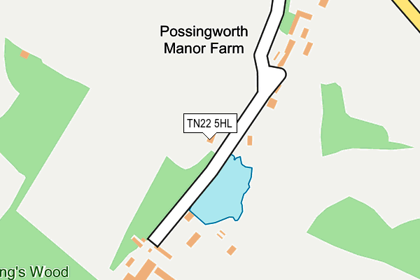 TN22 5HL map - OS OpenMap – Local (Ordnance Survey)