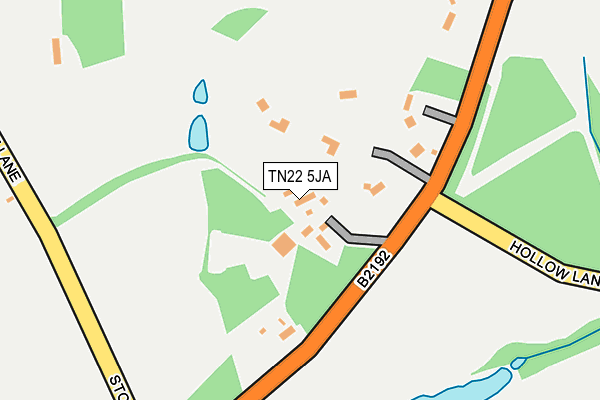 TN22 5JA map - OS OpenMap – Local (Ordnance Survey)