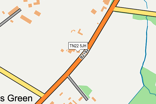 TN22 5JH map - OS OpenMap – Local (Ordnance Survey)
