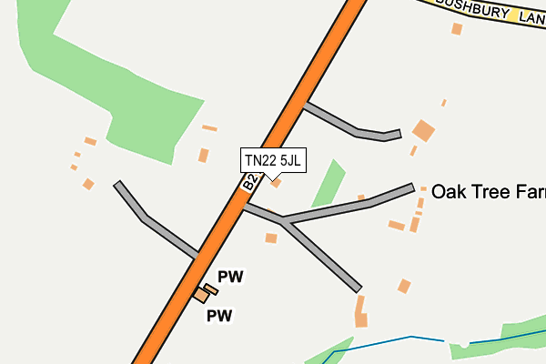 TN22 5JL map - OS OpenMap – Local (Ordnance Survey)