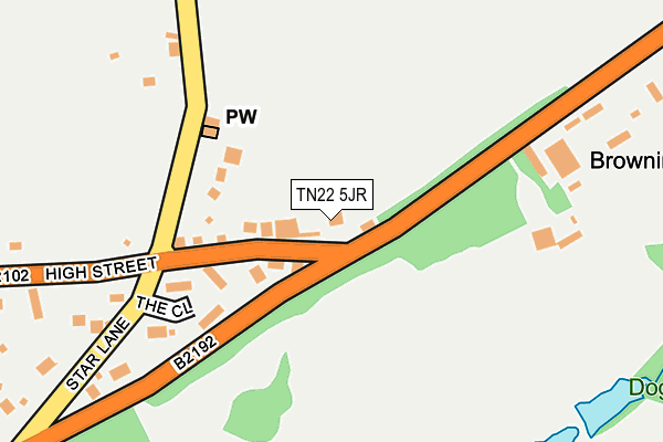 TN22 5JR map - OS OpenMap – Local (Ordnance Survey)