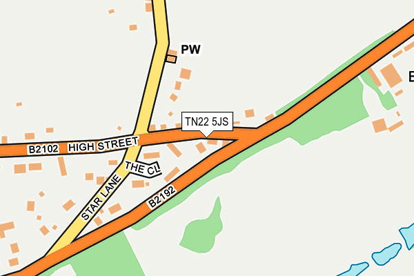 TN22 5JS map - OS OpenMap – Local (Ordnance Survey)