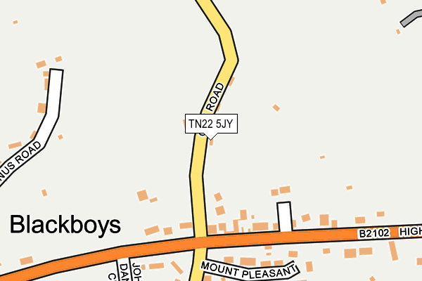 TN22 5JY map - OS OpenMap – Local (Ordnance Survey)