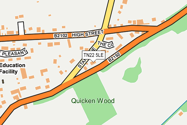 TN22 5LE map - OS OpenMap – Local (Ordnance Survey)